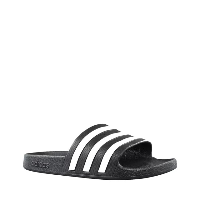 Black on black adidas slides store