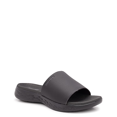 Skechers Solid Black Flip Flops Size 9 - 50% off