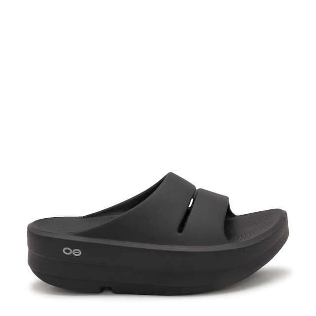 OOFOS Women's OOmega OOahh Luxe Platform Slide Sandal | The Shoe Company