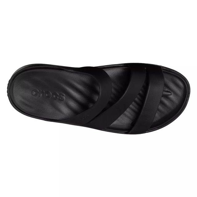 Black strappy slides deals