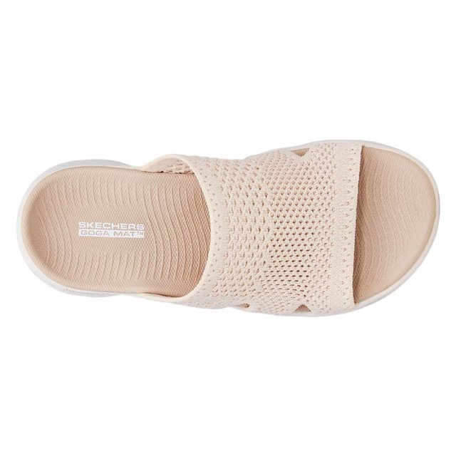 Skechers Women s Go Walk Flex Elation Sandal in Natural Size 8 Medium