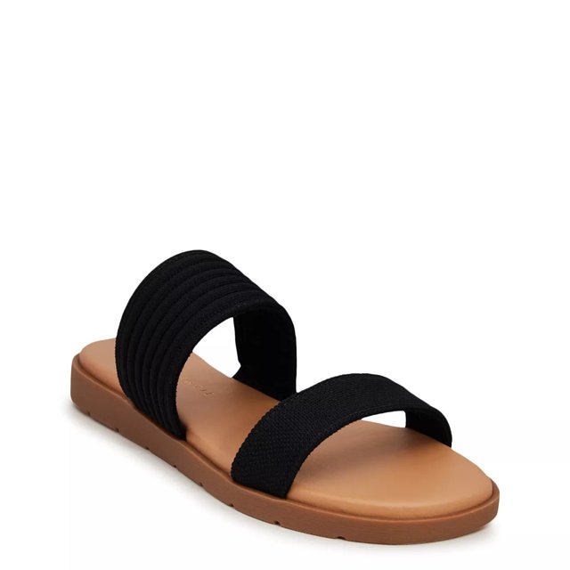Dsw black flat sandals deals