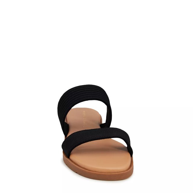Dsw flat black sandals sales