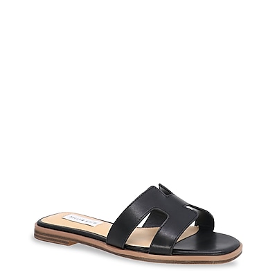 Cethrio Womens Summer Flats Sandals- Flat Flip Flops Bow Wide Width on  Clearance Black Dressy Sandals/ Slides Size 7.5 