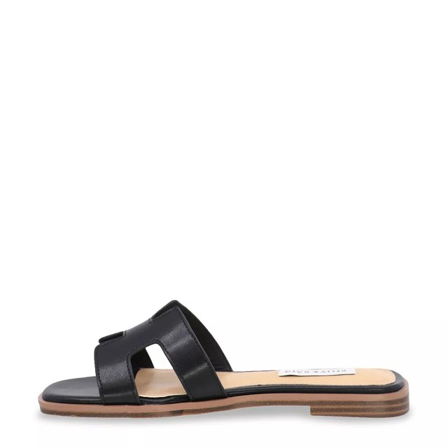 Dsw flat black sandals 2025