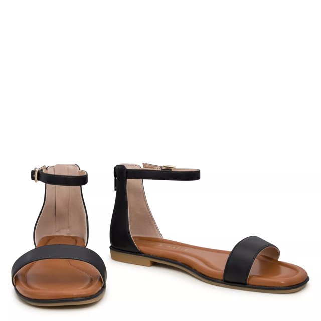 Black wide width sandals discount