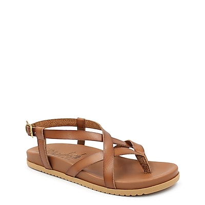 Cethrio Womens Summer Flats Sandals- Slides Sandal Flip Flops Comfy Soles  Wide Width on Clearance Brown Dressy Sandals/ Slides Size 8.5