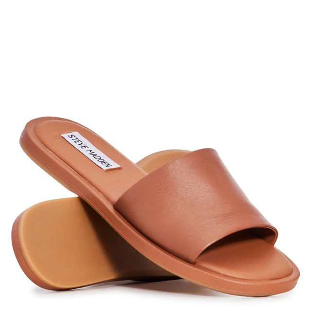 Slide Sandals Steve Madden Flat Brown Sandals Steve Madden Kaya Flat Sandal  DSW Canada