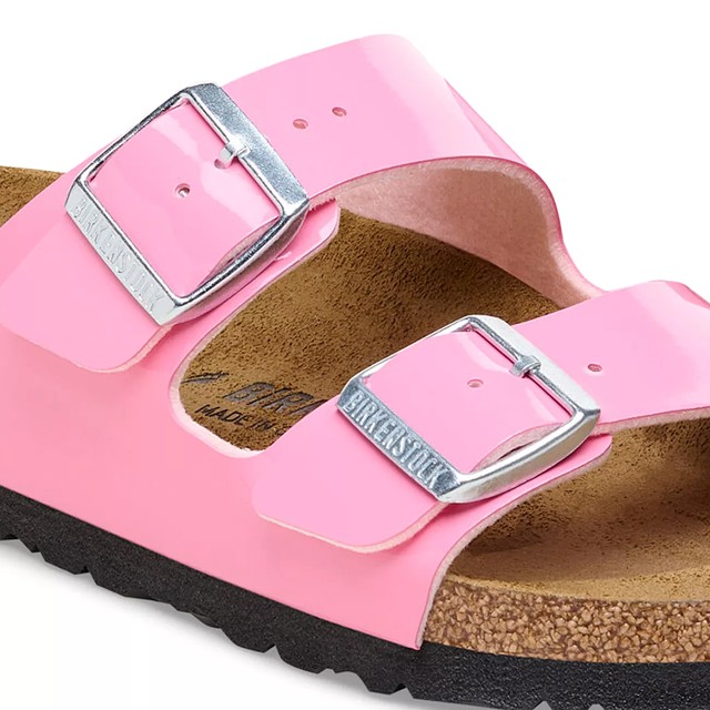 Birkenstock Women's Arizona Patent Narrow Width Slide Sandal