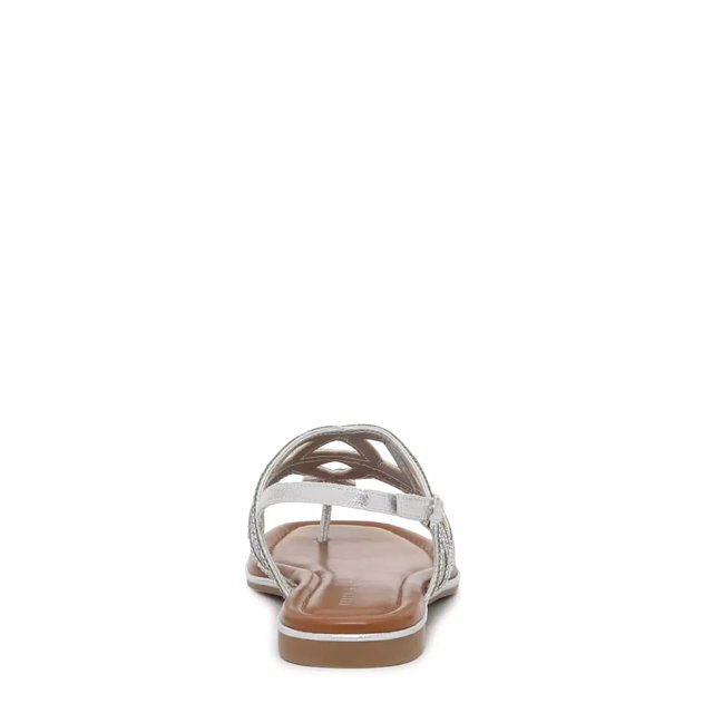 Dsw silver flat sandals sale