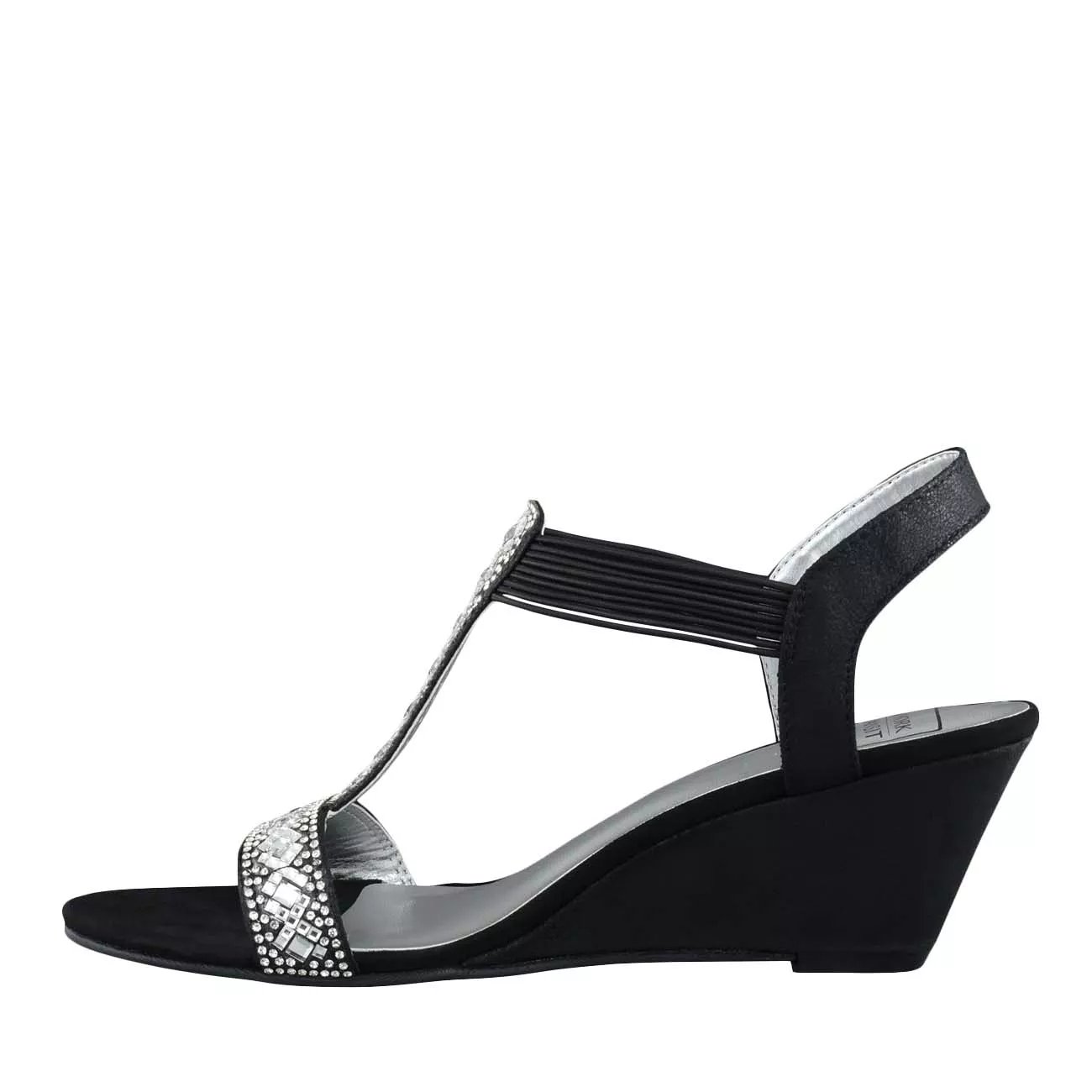 new york transit badgetastic wedge sandal