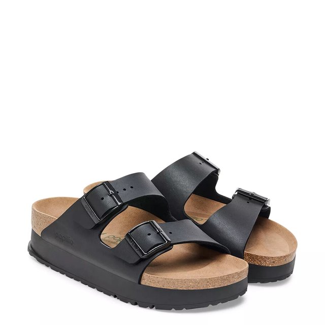 Birkenstock Women s Arizona Flex Platform Vegan Slide Sandal by