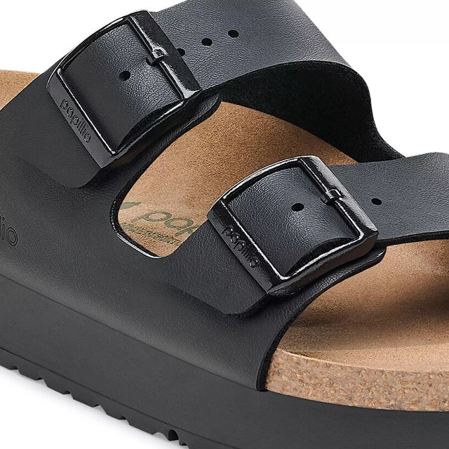 Womens Birkenstock Papillio Gizeh Platform Black Vegan – OFFCUTS