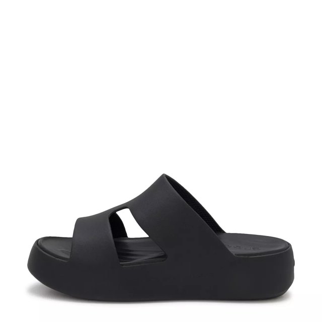 Crocs Black Getaway Platform H Strap Sandals Womens