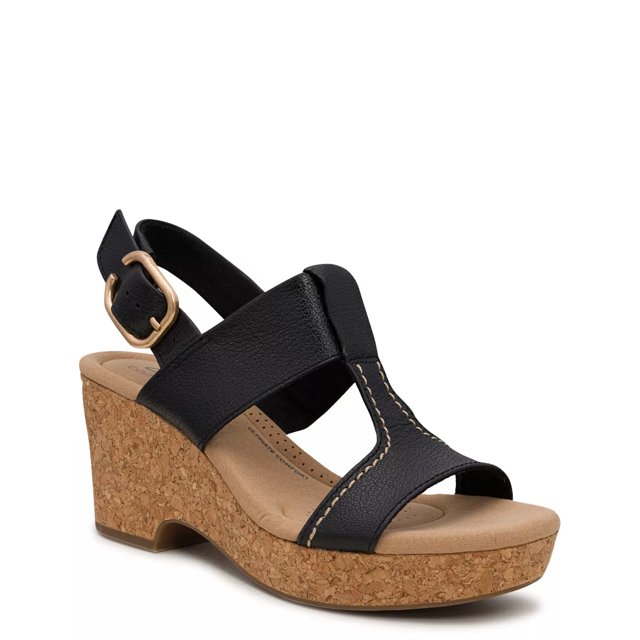 Clarks womens wedge sandals top