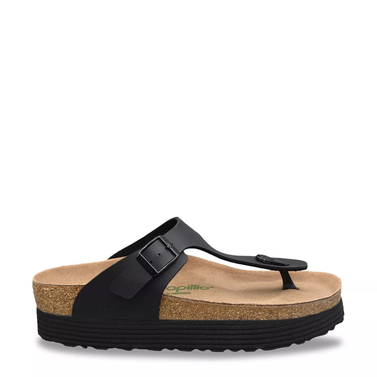 Womens Birkenstock Papillio Gizeh Platform Black Vegan – OFFCUTS