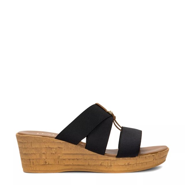Italian Shoemakers Krissy Wedge Elastic Sandal The Shoe Company