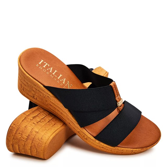 Italian Shoemakers Krissy Wedge Elastic Sandal