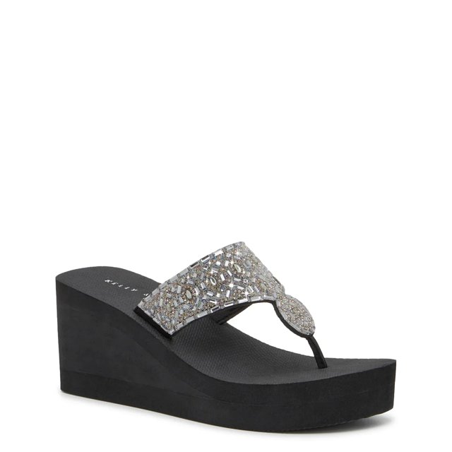 Kelly & Katie Women's Zeena Shimmer Wedge Sandal | The Shoe Co.