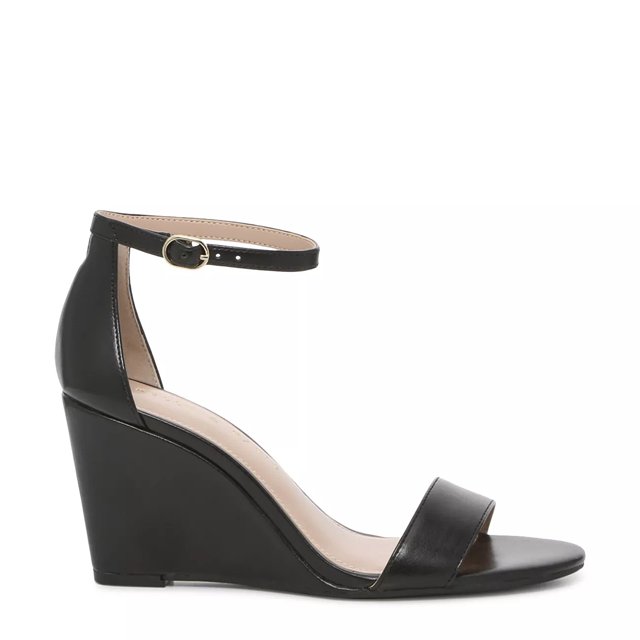 Dsw black best sale wedge sandals