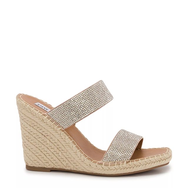 Steve madden jeweled espadrille wedge sandal hot sale