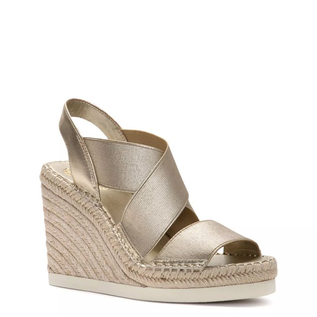 Gold wedge sandal top