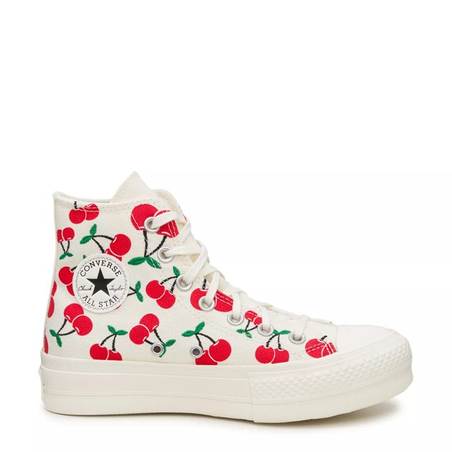 Converse Women s Chuck Taylor All Star Lift Platform Cherries High Top Sneaker The Shoe Company