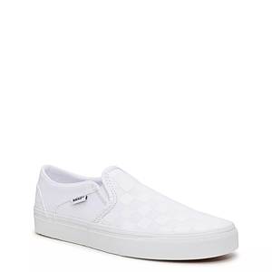 White slip on vans 2024 canada