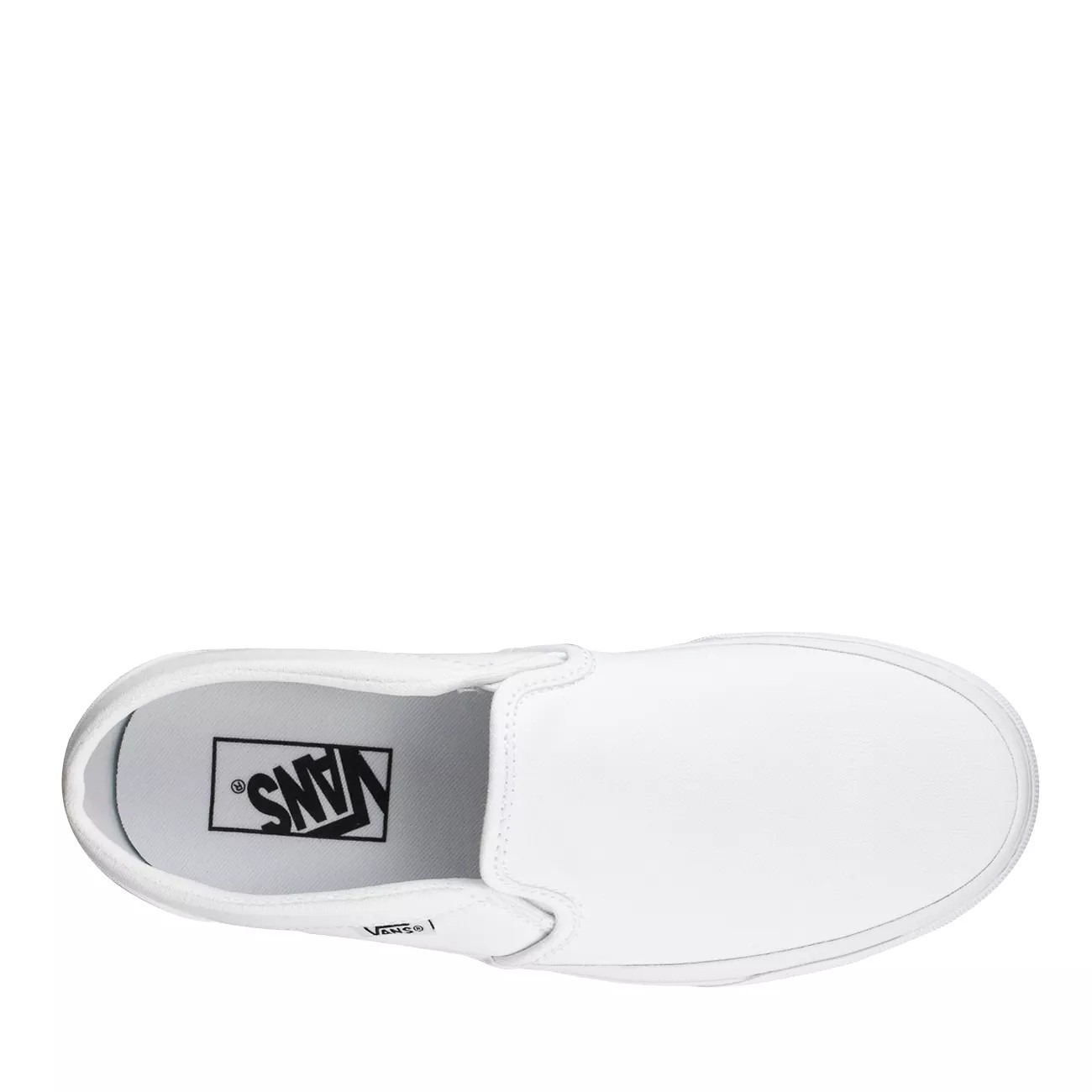 vans womens asher slip on white