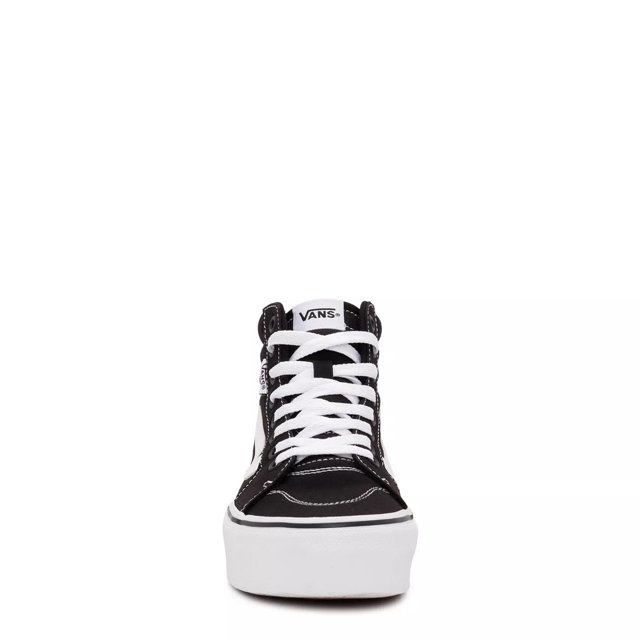 Vans Womens Filmore Shoes High Top Lace Up Trainers In Black White Size UK 3  - 8