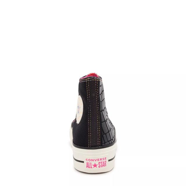 Converse Women s Chuck Taylor All Star Hi Lift Sneaker in Black Astral Pink Size 7 Medium