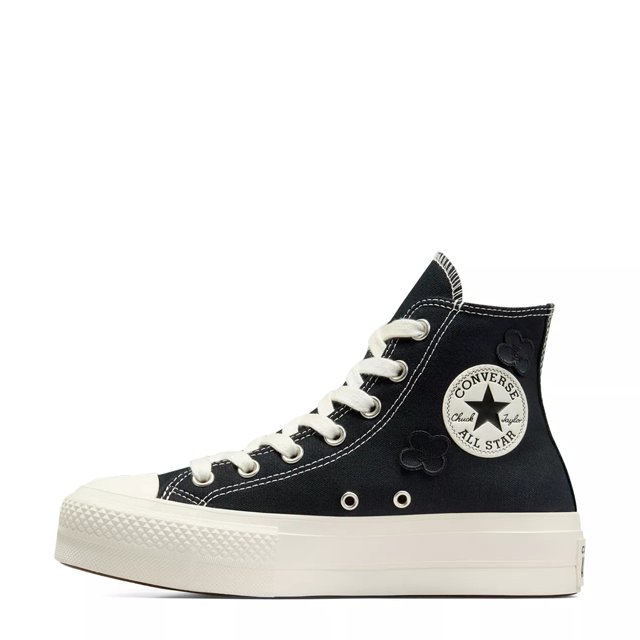 Hi top black converse womens top