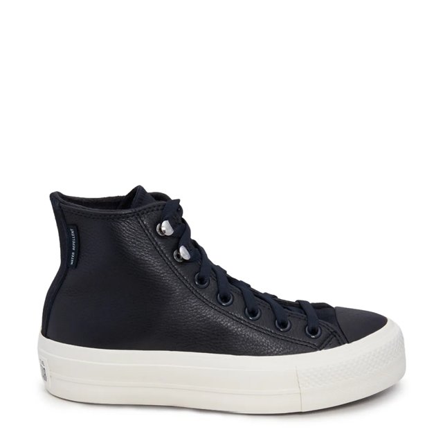Black converse womens leather top