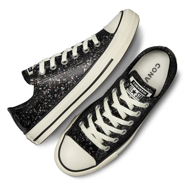 Gray glitter converse store