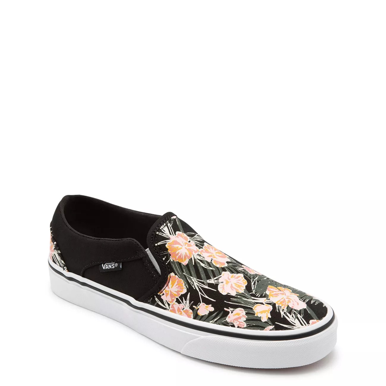 floral checkered vans