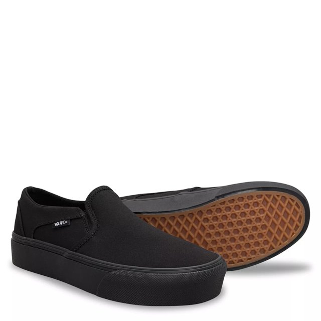 Vans asher leather womens sneakers online