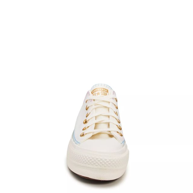 Gold and white converse sales