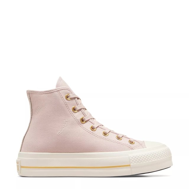 Converse Chuck Taylor All Star Lift Platform Tailored Lines Flush Stone Egret Gold US 9