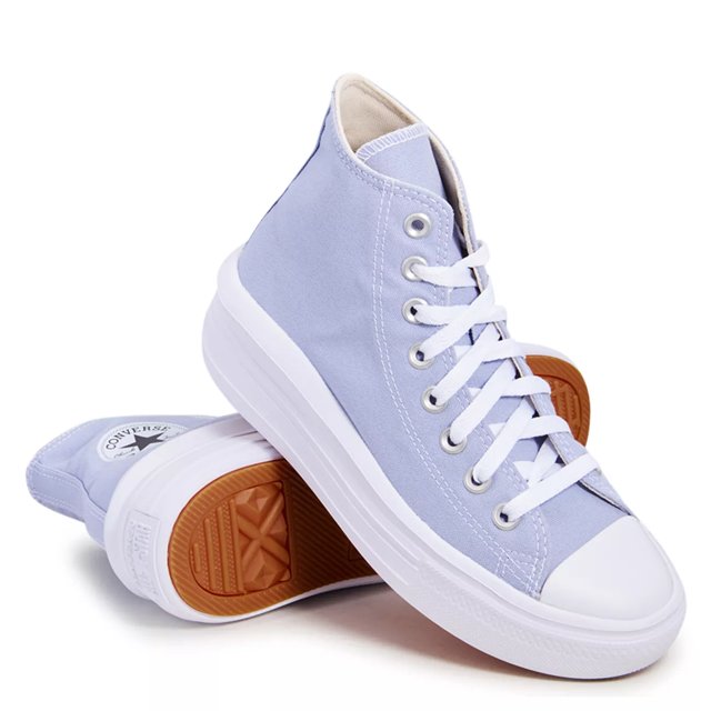 Converse Women s Chuck Taylor All Star Move Platform High Top Sneaker in Lilac Pewter Black Size 8 Medium