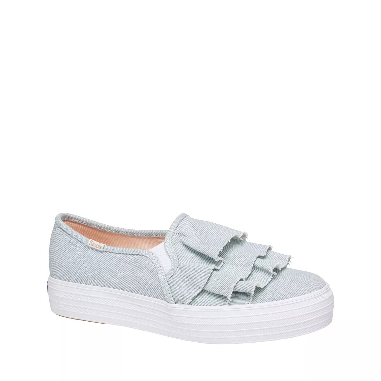 keds triple ruffle denim