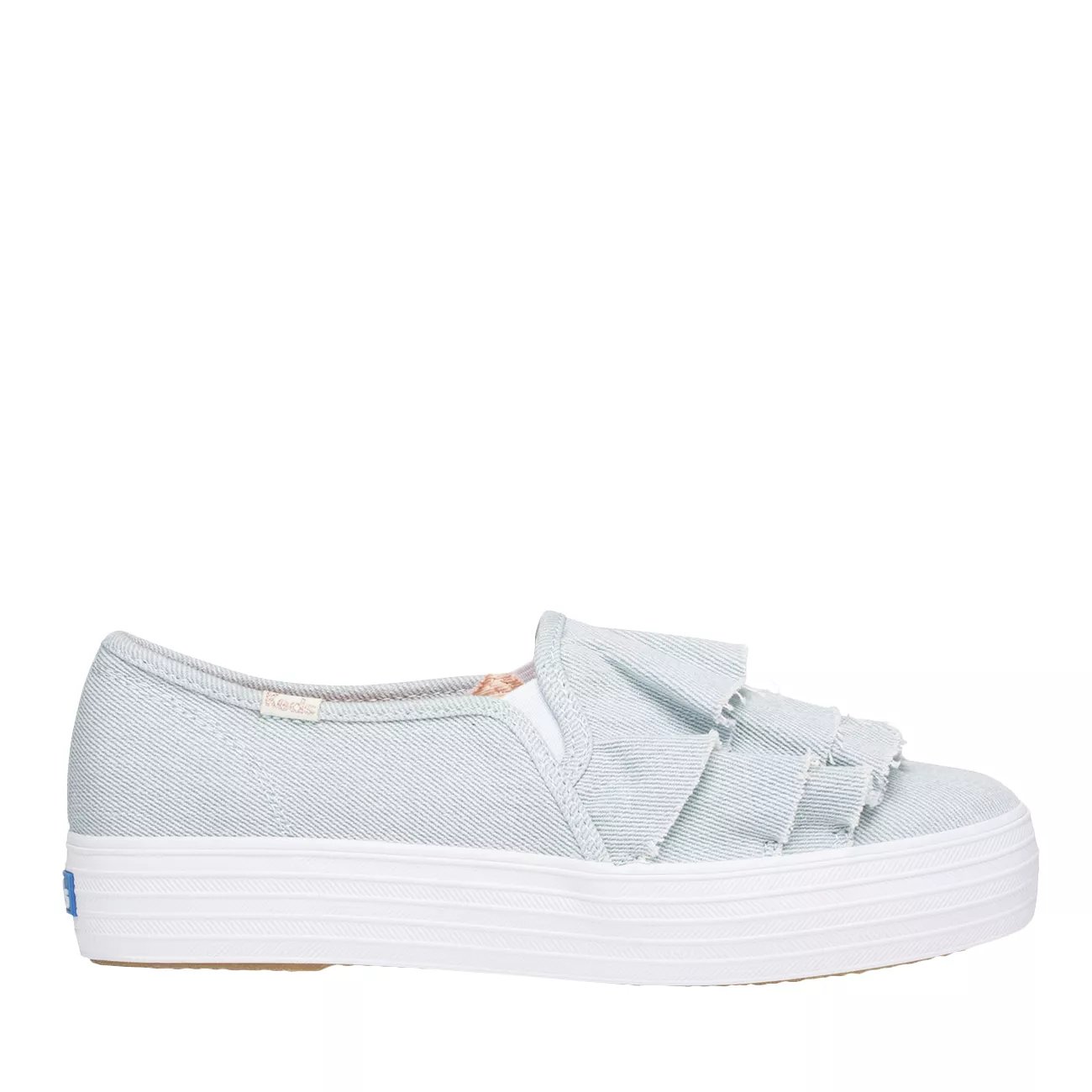 keds triple ruffle leather black