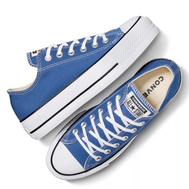 Converse Blue Chuck Taylor All Star Lift Platform Low Top Sneakers