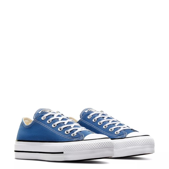 Converse Blue Chuck Taylor All Star Lift Platform Low Top Sneakers
