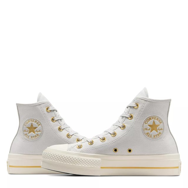 Womens Converse Grey Chuck Taylor All Star Lift High Top Trainers