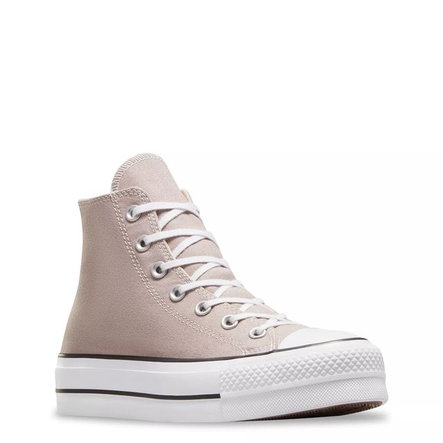 Converse Women s Chuck Taylor All Star Lift Platform Sneaker in Wonder Stone White Black Size 9.5 Medium