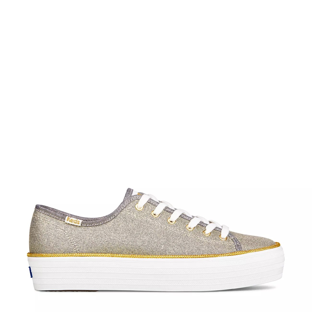 Keds triple best sale decker metallic linen