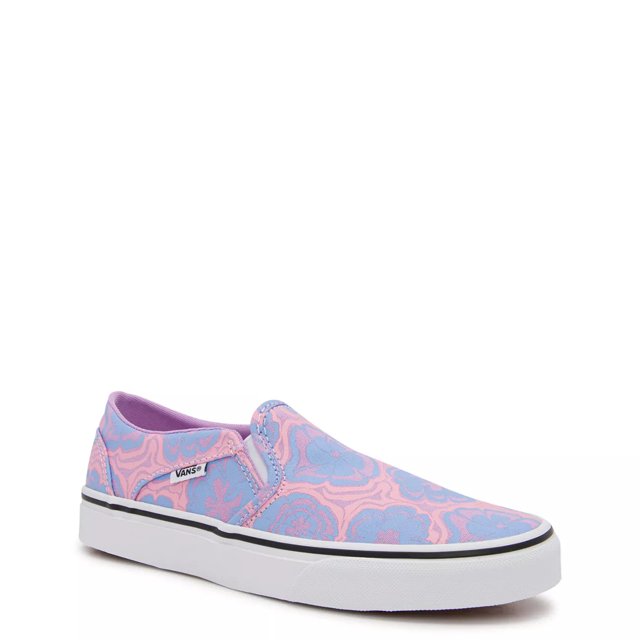 Floral print slip on vans sale