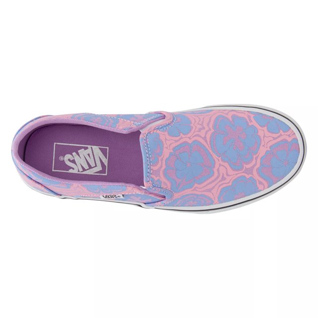 Vans asher stripe floral slip-on sneaker online