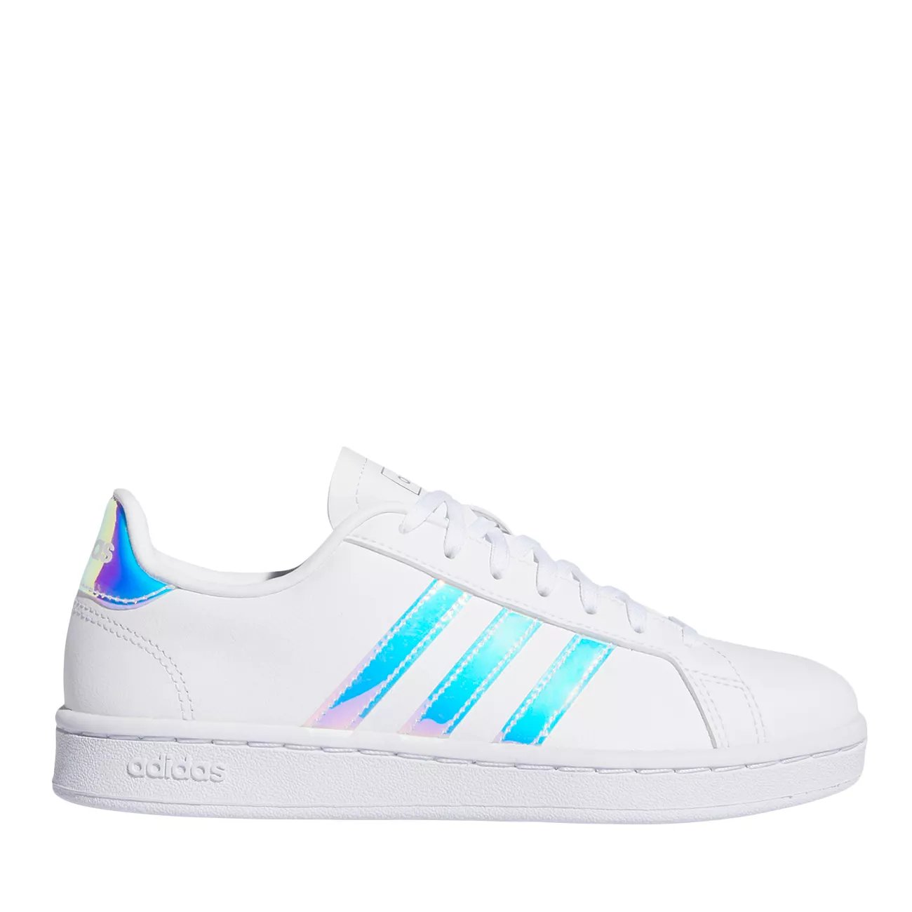 adidas grand court sneaker white iridescent