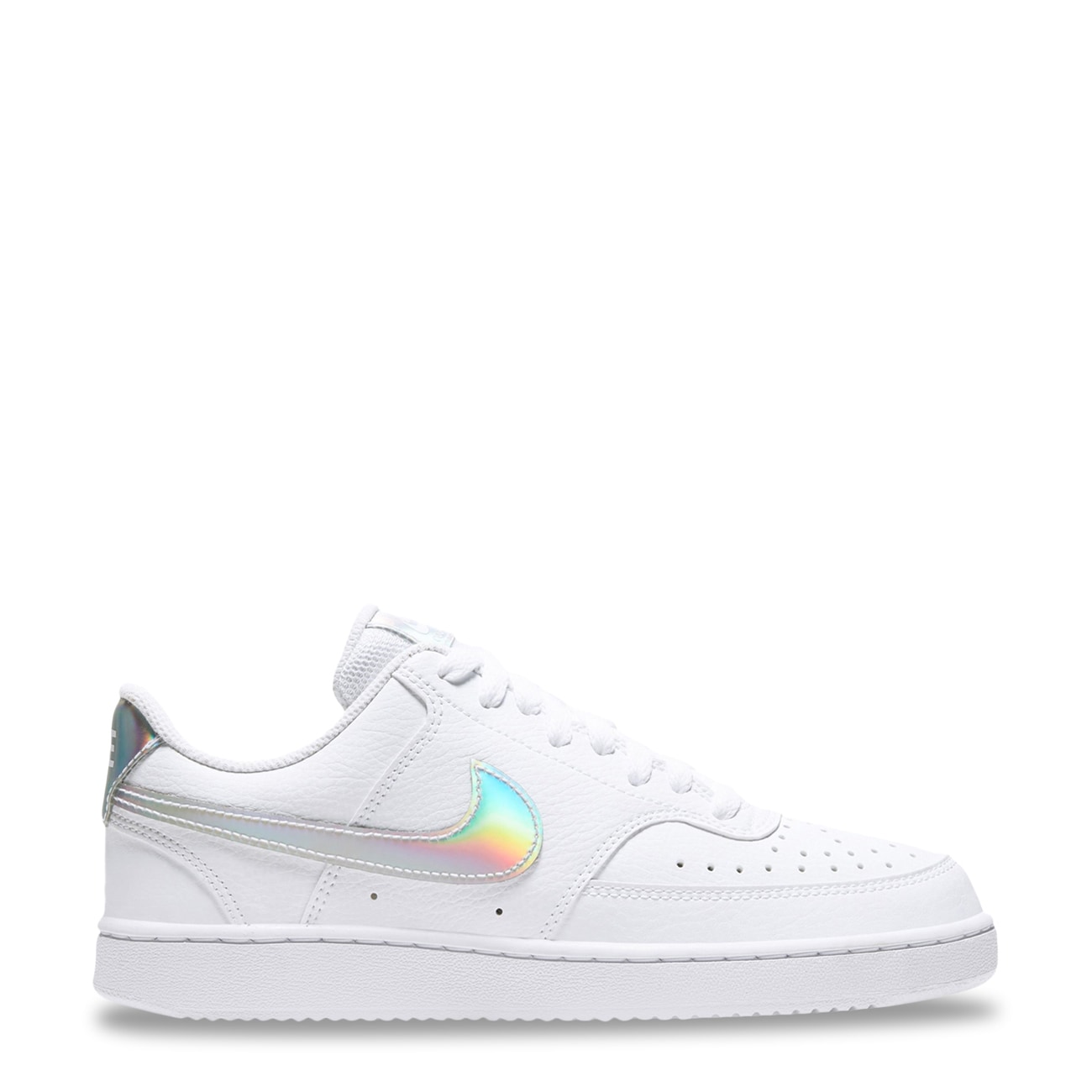 nike white iridescent court vision trainers